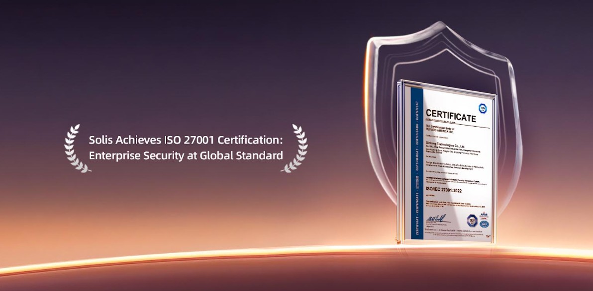 Solis Awarded ISO 27001 Certification for Information Security Image