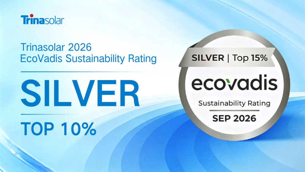 Trinasolar Wins EcoVadis 2026 Silver Medal for Sustainability Achievement and Ranks in the Global Top 10% Image